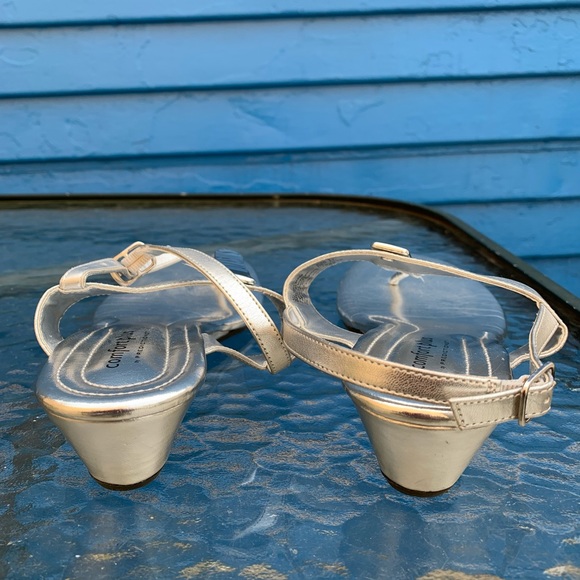 Thong wedge sandals in Silver 8 1/2 - Picture 4 of 4